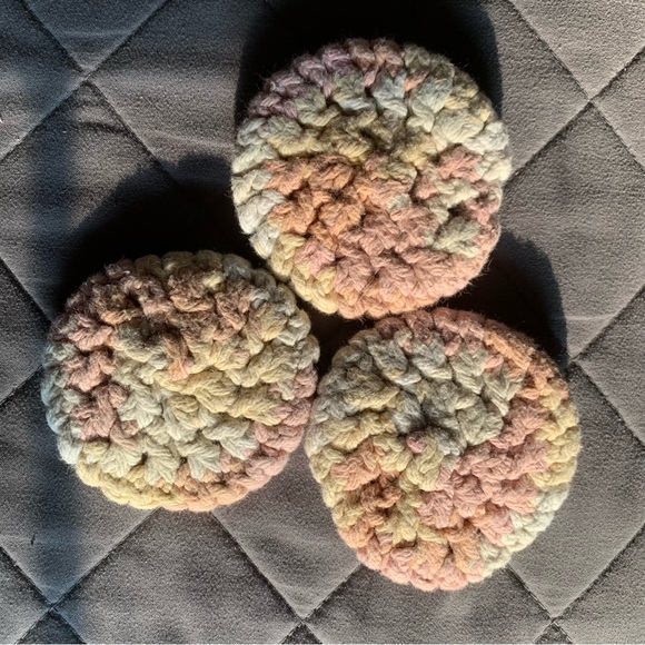 Handmade Wash Cloths + Face Scrubbies Hand Crafted Hand Knit Crochet Cotton - Picture 11 of 11